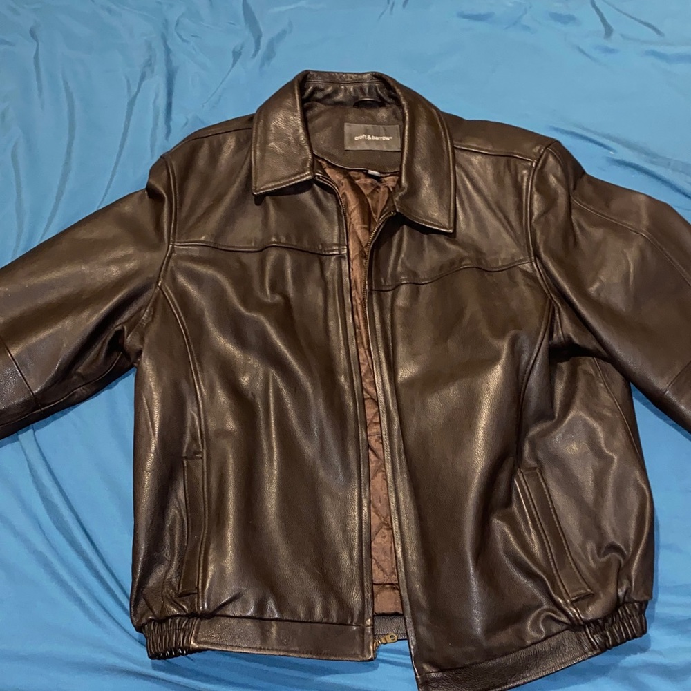 *SOLD* Croft & Barrow XLT Brown Leather Jacket